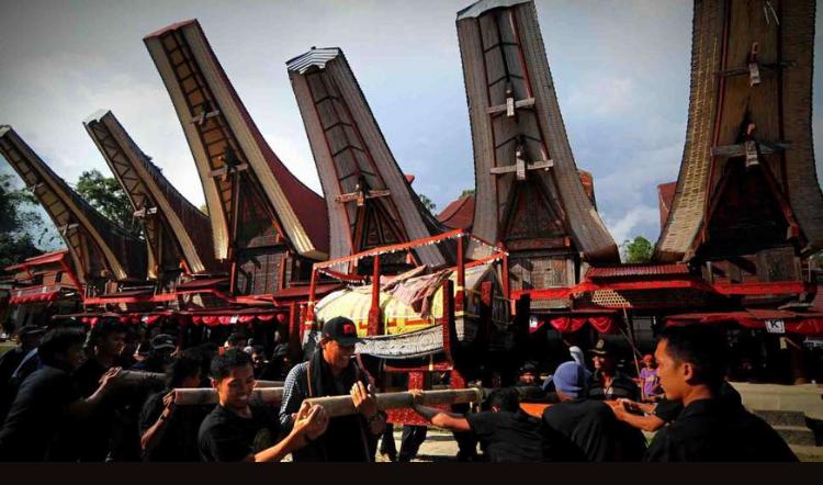 Tradisi Toraja Ma'palao, Tradisi Mengarak Jenazah Sambil Menggoyangkannya